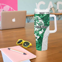 Queensland Maori Kiwi Personalised Tumbler With Handle Kikirangi Papua Shell Maori Tribal Tattoo LT9 - Polynesian Pride