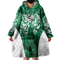 Queensland Maori Kiwi Personalised Wearable Blanket Hoodie Kikirangi Papua Shell Maori Tribal Tattoo