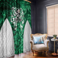 Queensland Maori Kiwi Personalised Window Curtain Kikirangi Papua Shell Maori Tribal Tattoo LT9 - Polynesian Pride