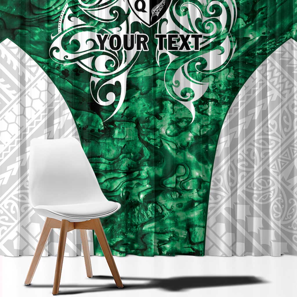 Queensland Maori Kiwi Personalised Window Curtain Kikirangi Papua Shell Maori Tribal Tattoo LT9 - Polynesian Pride