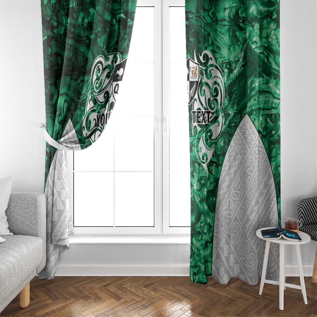 Queensland Maori Kiwi Personalised Window Curtain Kikirangi Papua Shell Maori Tribal Tattoo LT9 - Polynesian Pride