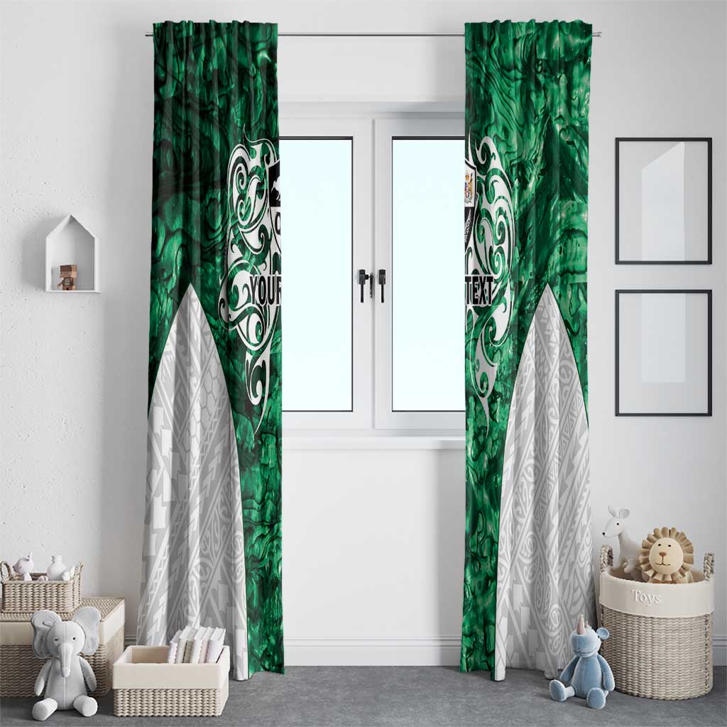 Queensland Maori Kiwi Personalised Window Curtain Kikirangi Papua Shell Maori Tribal Tattoo LT9 - Polynesian Pride