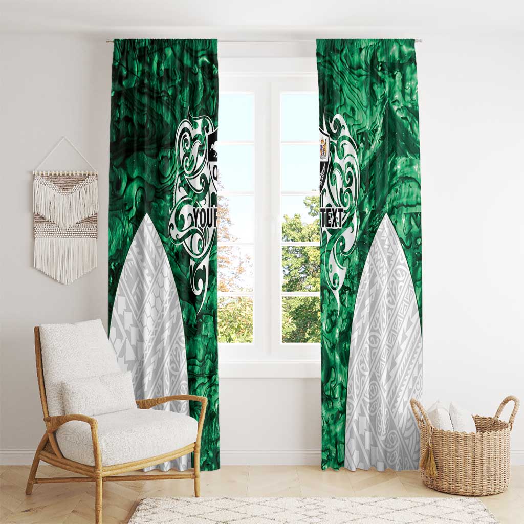 Queensland Maori Kiwi Personalised Window Curtain Kikirangi Papua Shell Maori Tribal Tattoo LT9 - Polynesian Pride