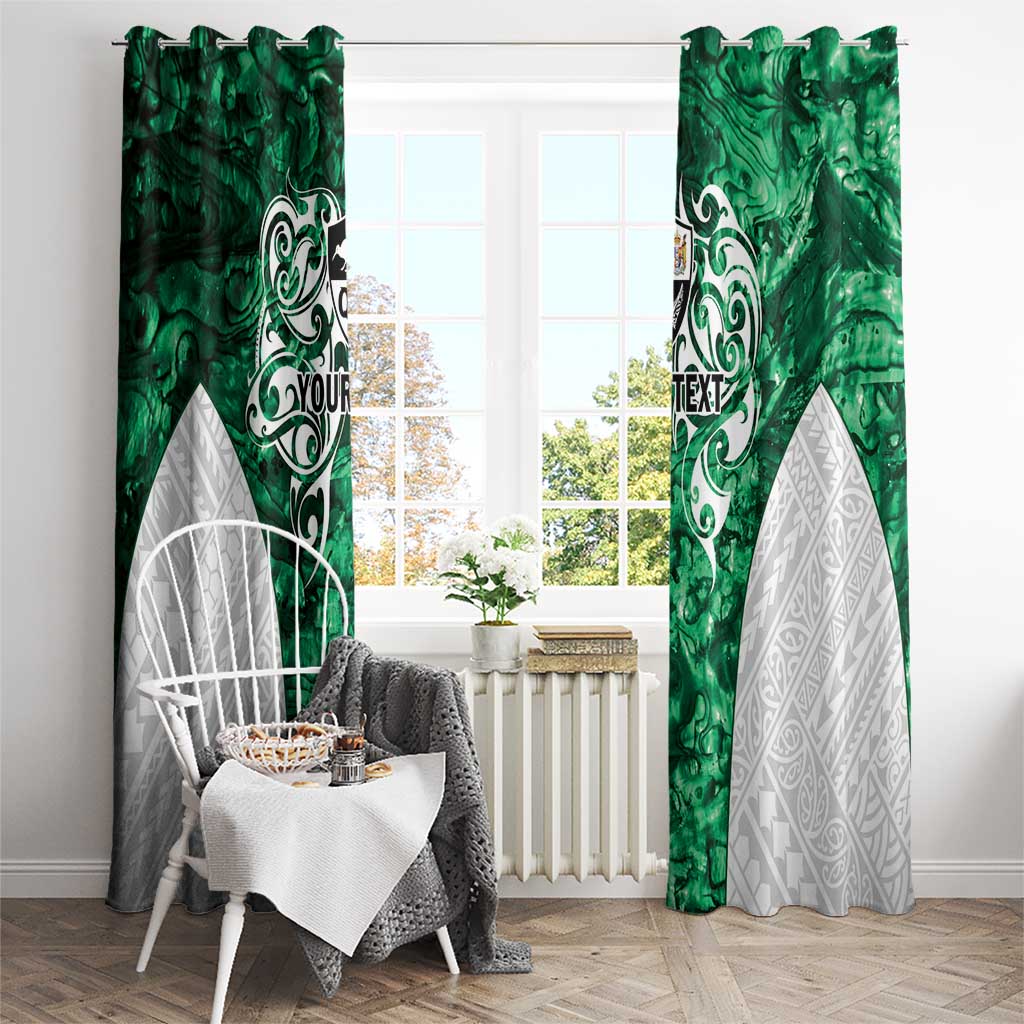 Queensland Maori Kiwi Personalised Window Curtain Kikirangi Papua Shell Maori Tribal Tattoo LT9 - Polynesian Pride