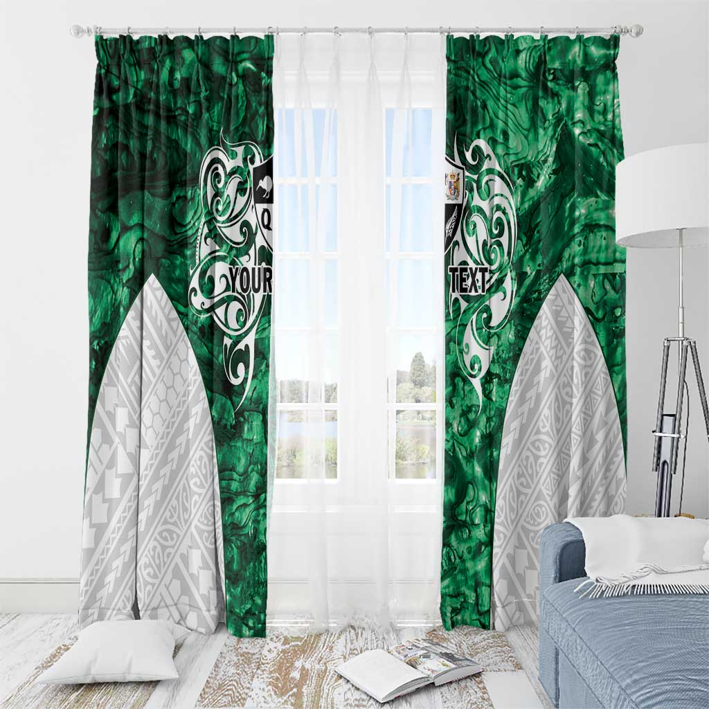 Queensland Maori Kiwi Personalised Window Curtain Kikirangi Papua Shell Maori Tribal Tattoo LT9 - Polynesian Pride