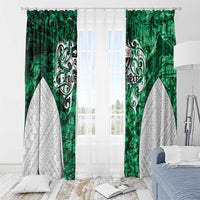 Queensland Maori Kiwi Personalised Window Curtain Kikirangi Papua Shell Maori Tribal Tattoo LT9 - Polynesian Pride