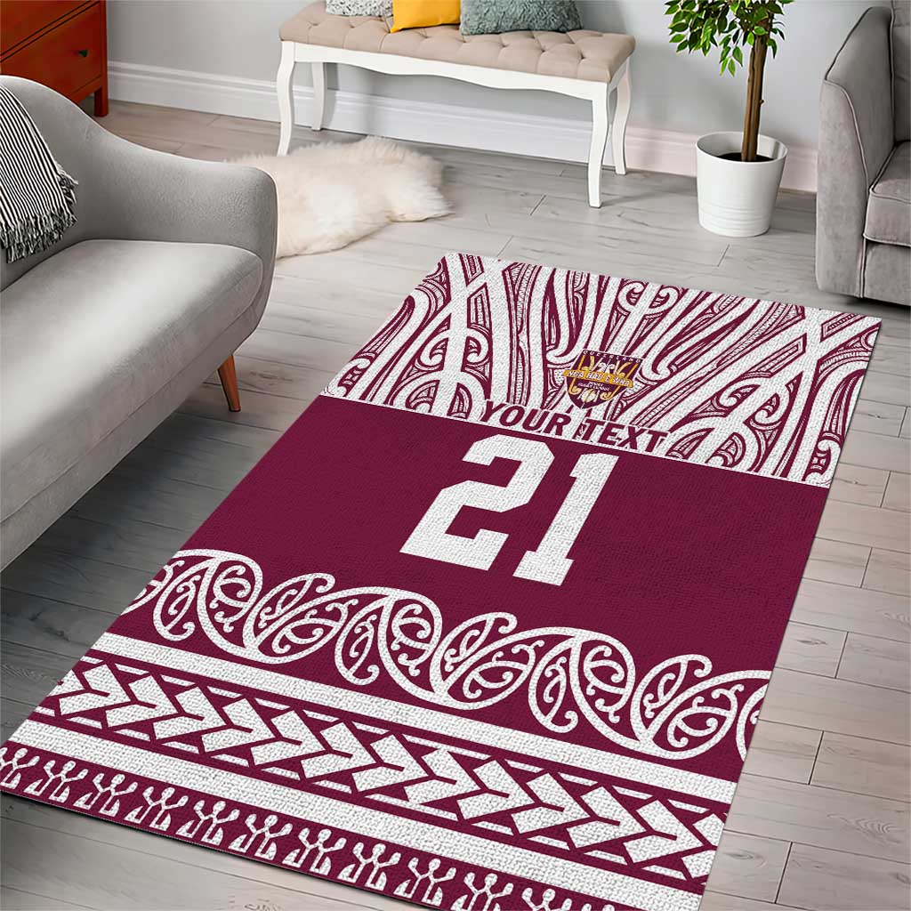 Queensland Maori Nga Hau E Wha Custom Area Rug Polynesian Maori Tribal Pattern LT9 - Polynesian Pride