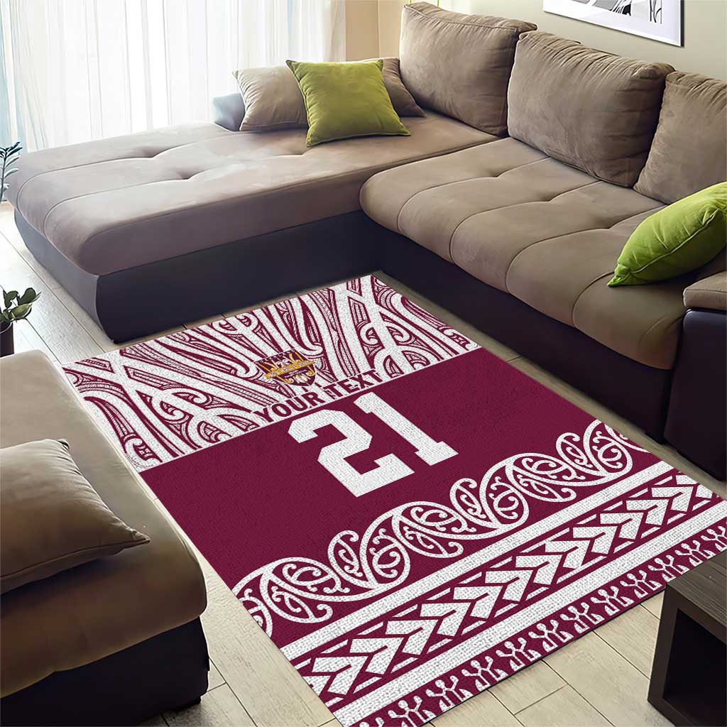 Queensland Maori Nga Hau E Wha Custom Area Rug Polynesian Maori Tribal Pattern LT9 - Polynesian Pride