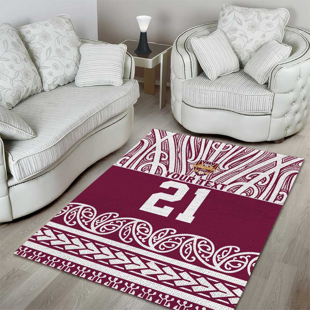 Queensland Maori Nga Hau E Wha Custom Area Rug Polynesian Maori Tribal Pattern LT9 - Polynesian Pride