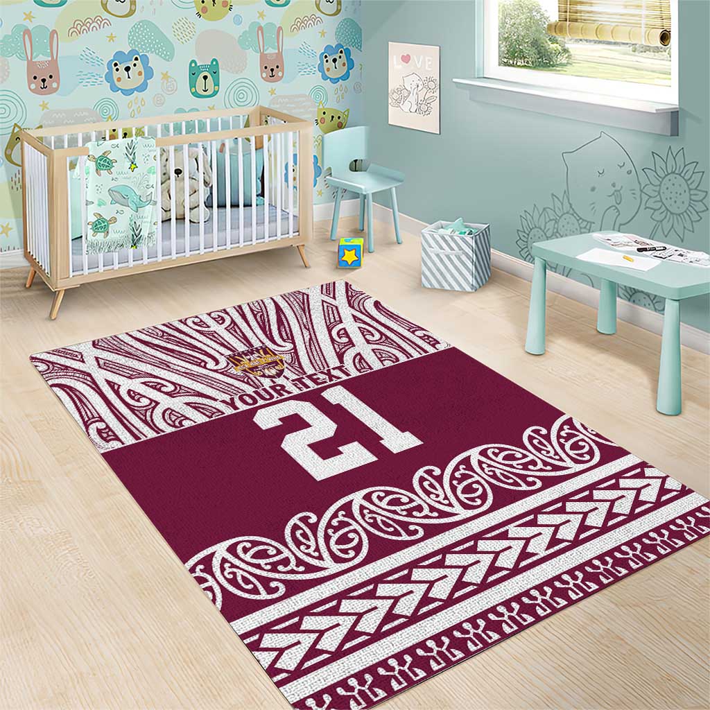 Queensland Maori Nga Hau E Wha Custom Area Rug Polynesian Maori Tribal Pattern LT9 - Polynesian Pride