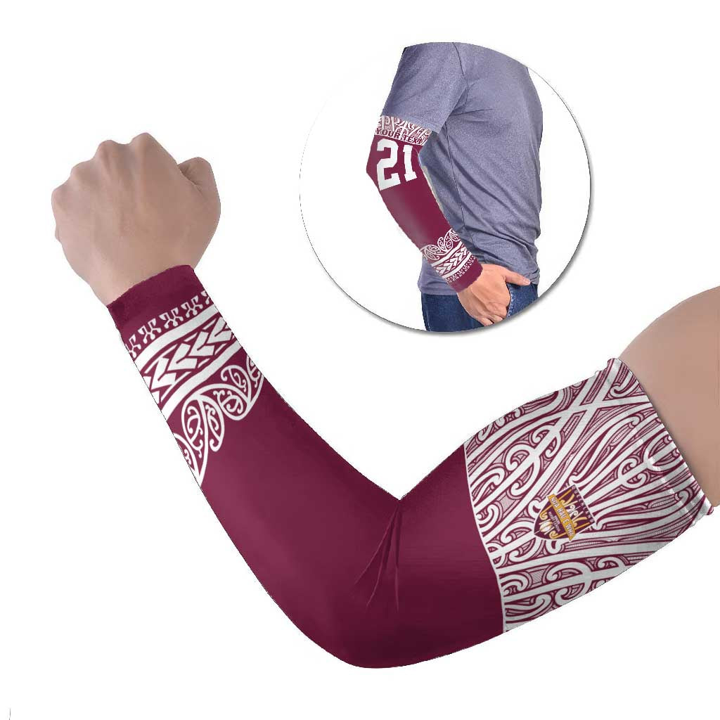 Queensland Maori Nga Hau E Wha Custom Arm Sleeves Polynesian Maori Tribal Pattern - Polynesian Pride