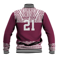 Queensland Maori Nga Hau E Wha Custom Baseball Jacket Polynesian Maori Tribal Pattern