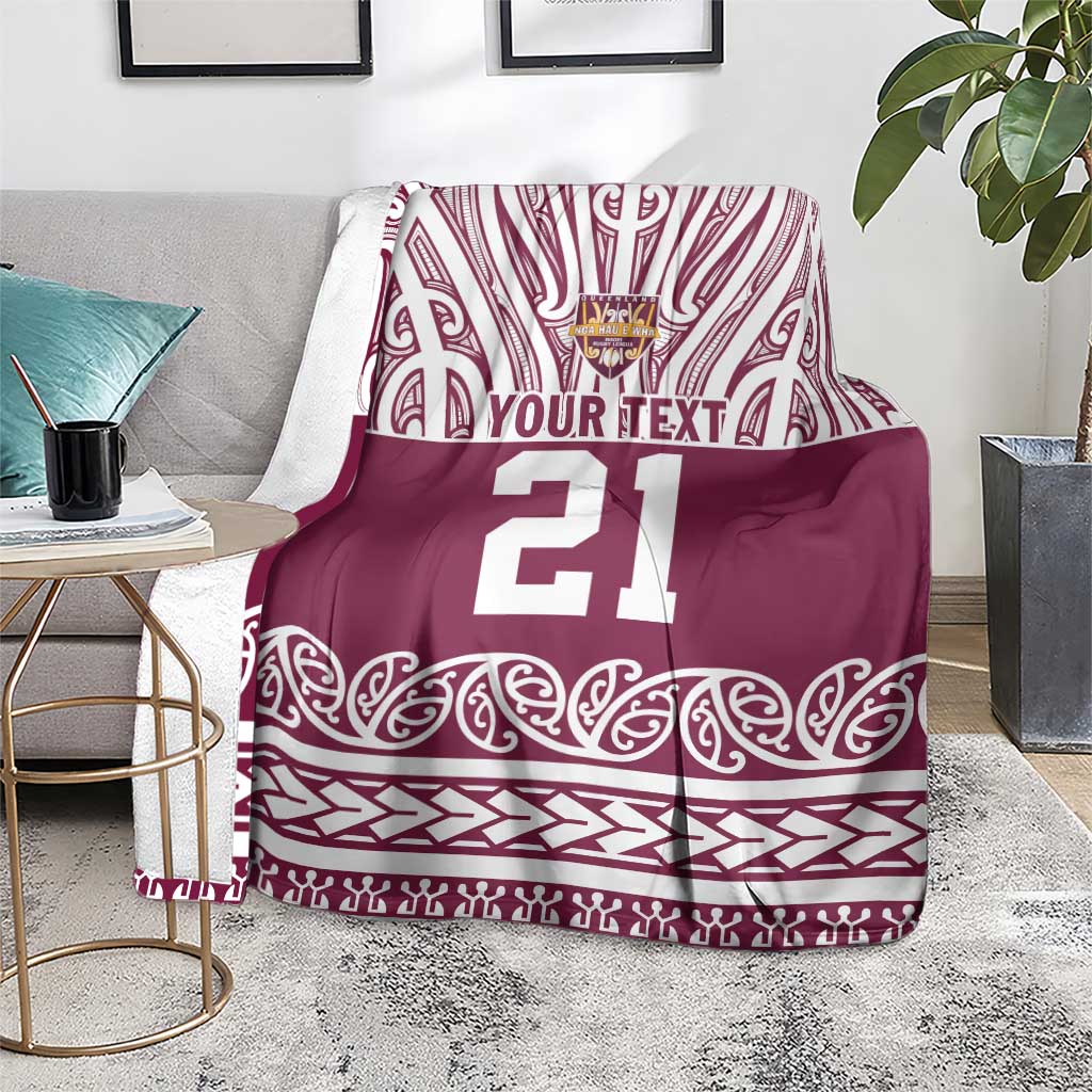 Queensland Maori Nga Hau E Wha Custom Blanket Polynesian Maori Tribal Pattern
