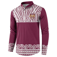 Queensland Maori Nga Hau E Wha Custom Button Sweatshirt Polynesian Maori Tribal Pattern