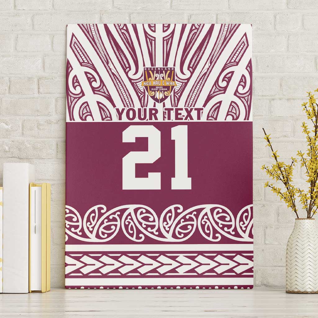 Queensland Maori Nga Hau E Wha Custom Canvas Wall Art Polynesian Maori Tribal Pattern