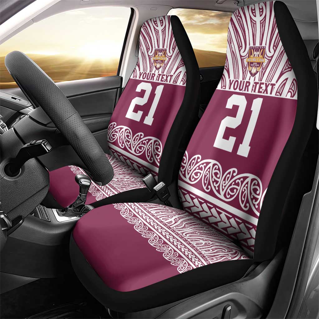 Queensland Maori Nga Hau E Wha Custom Car Seat Cover Polynesian Maori Tribal Pattern LT9 - Polynesian Pride