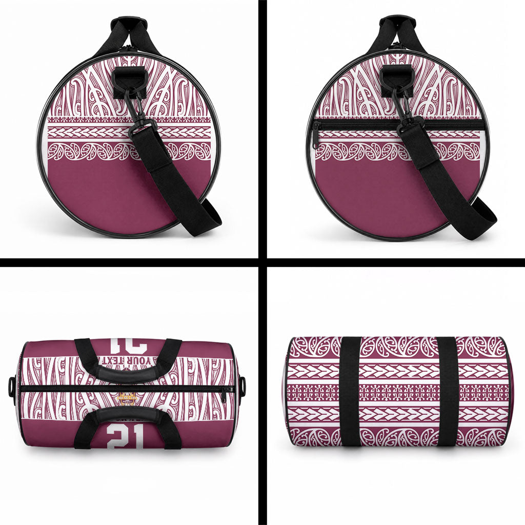 Queensland Maori Nga Hau E Wha Custom Duffle Bag Polynesian Maori Tribal Pattern