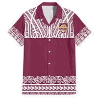 Queensland Maori Nga Hau E Wha Custom Family Matching Off Shoulder Short Dress and Hawaiian Shirt Polynesian Maori Tribal Pattern