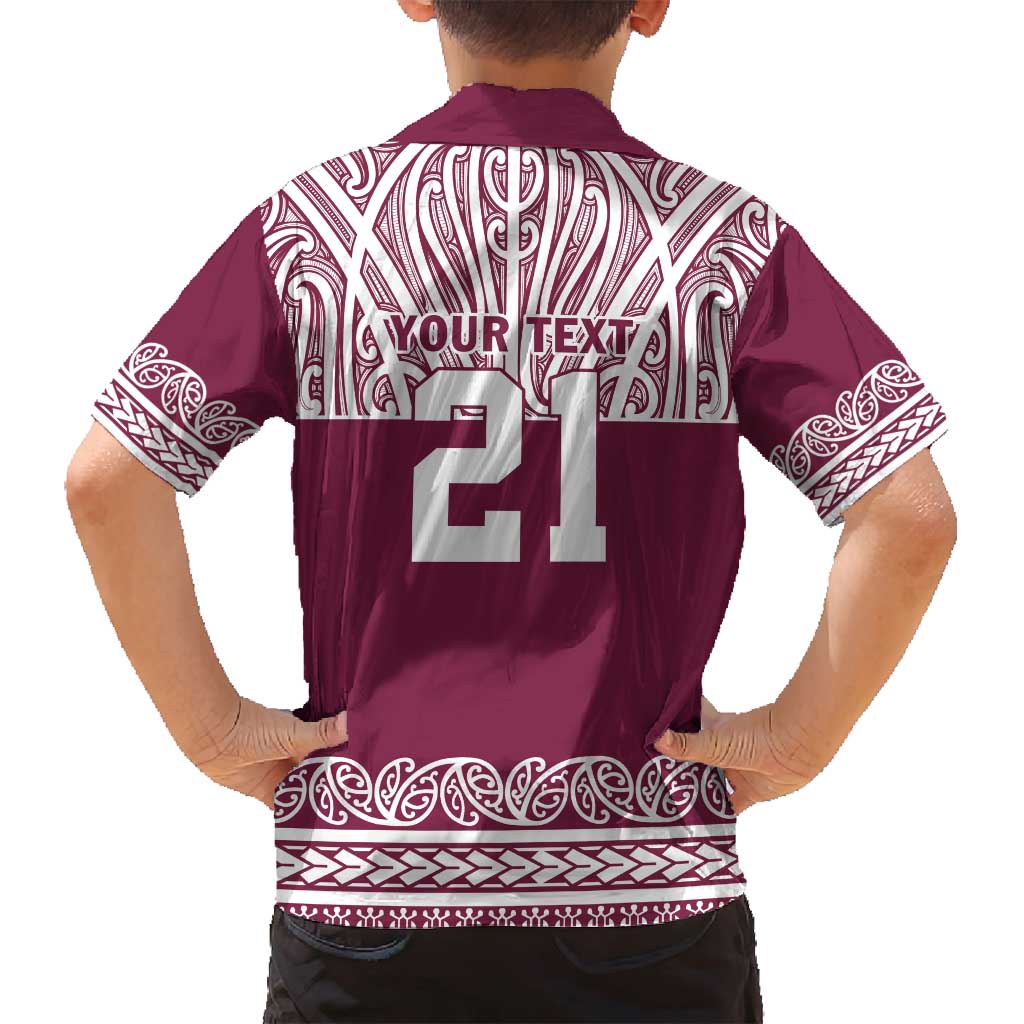 Queensland Maori Nga Hau E Wha Custom Family Matching Puletasi and Hawaiian Shirt Polynesian Maori Tribal Pattern