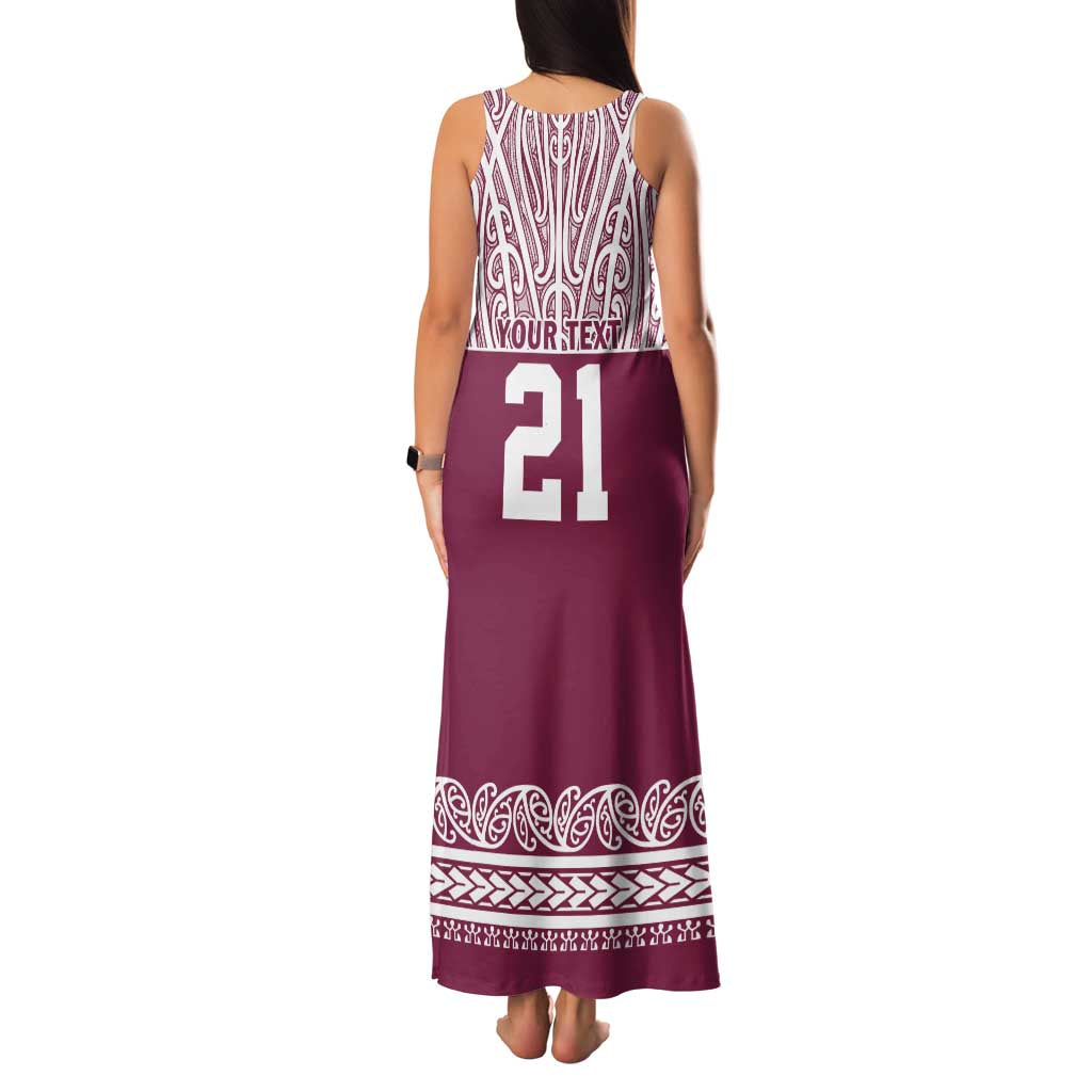 Queensland Maori Nga Hau E Wha Custom Family Matching Tank Maxi Dress and Hawaiian Shirt Polynesian Maori Tribal Pattern