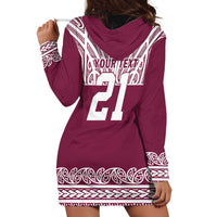 Queensland Maori Nga Hau E Wha Custom Hoodie Dress Polynesian Maori Tribal Pattern