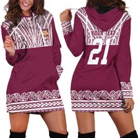 Queensland Maori Nga Hau E Wha Custom Hoodie Dress Polynesian Maori Tribal Pattern
