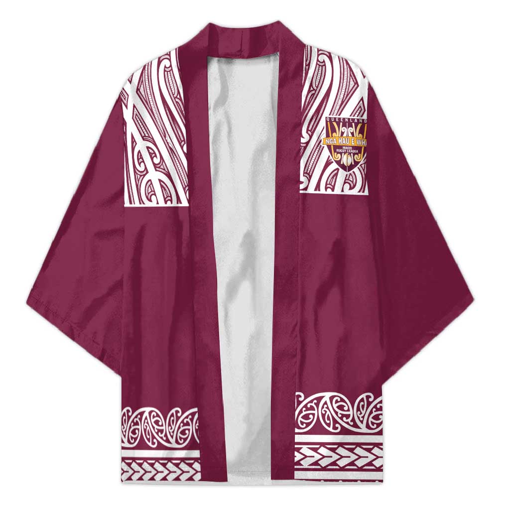 Queensland Maori Nga Hau E Wha Custom Kimono Polynesian Maori Tribal Pattern - Polynesian Pride