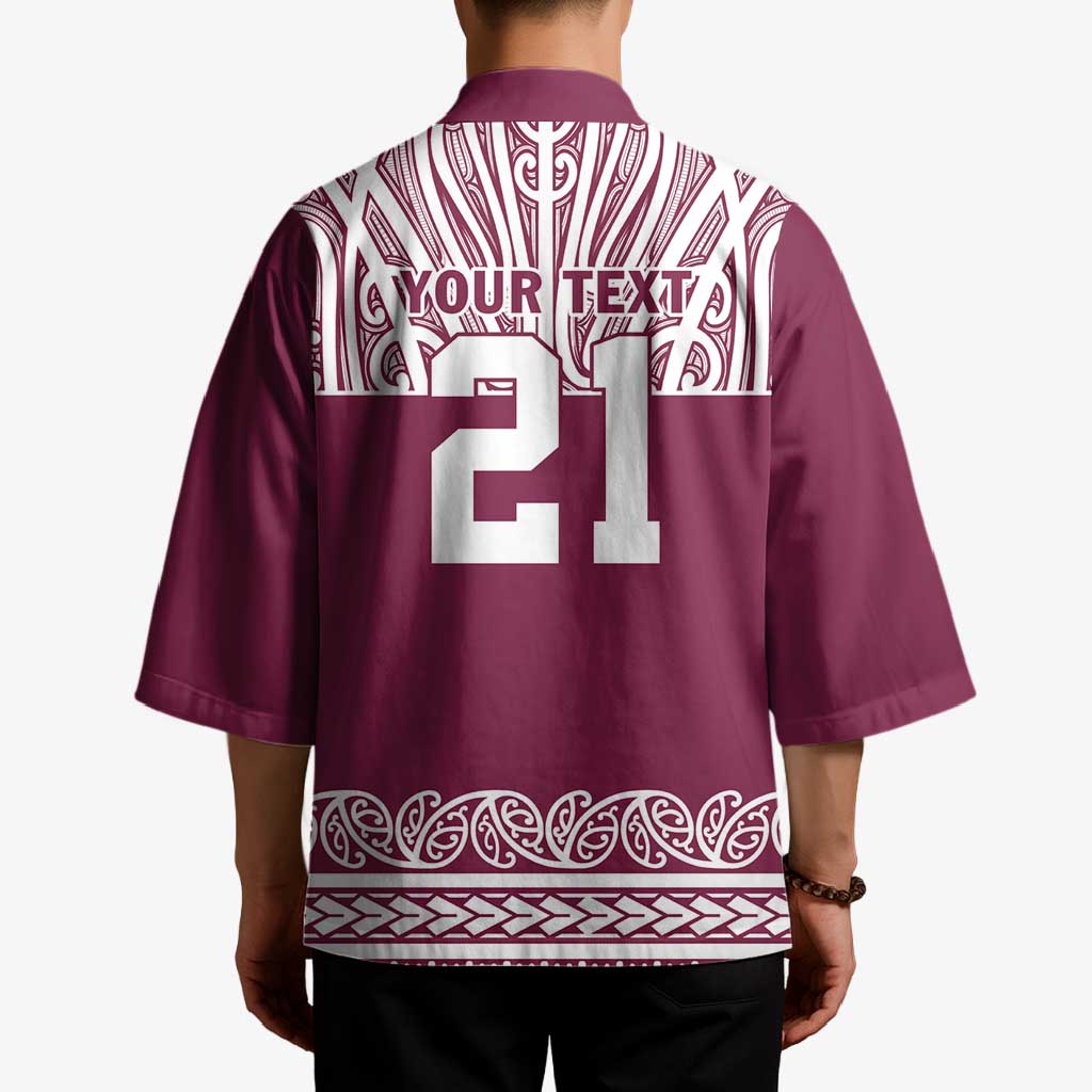 Queensland Maori Nga Hau E Wha Custom Kimono Polynesian Maori Tribal Pattern - Polynesian Pride