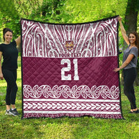 Queensland Maori Nga Hau E Wha Custom Quilt Polynesian Maori Tribal Pattern