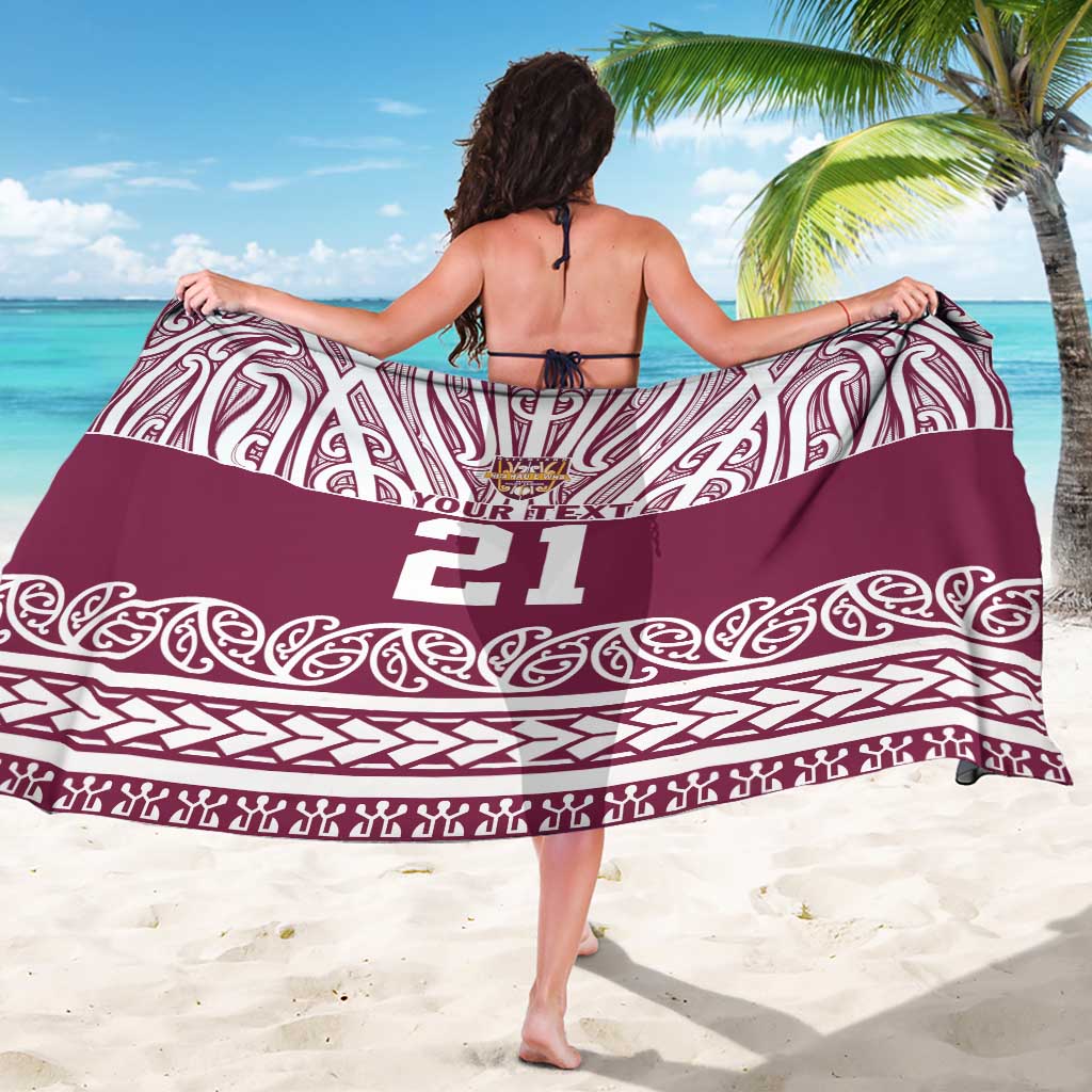 Queensland Maori Nga Hau E Wha Custom Sarong Polynesian Maori Tribal Pattern