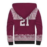 Queensland Maori Nga Hau E Wha Custom Sherpa Hoodie Polynesian Maori Tribal Pattern