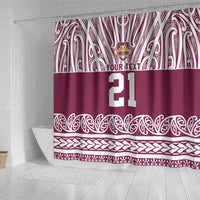 Queensland Maori Nga Hau E Wha Custom Shower Curtain Polynesian Maori Tribal Pattern