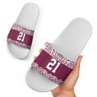 Queensland Maori Nga Hau E Wha Custom Slide Sandals Polynesian Maori Tribal Pattern LT9 - Polynesian Pride