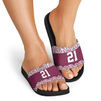 Queensland Maori Nga Hau E Wha Custom Slide Sandals Polynesian Maori Tribal Pattern LT9 - Polynesian Pride