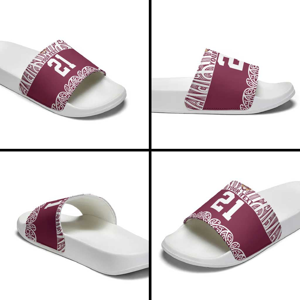 Queensland Maori Nga Hau E Wha Custom Slide Sandals Polynesian Maori Tribal Pattern LT9 - Polynesian Pride