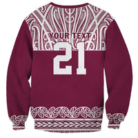 Queensland Maori Nga Hau E Wha Custom Sweatshirt Polynesian Maori Tribal Pattern