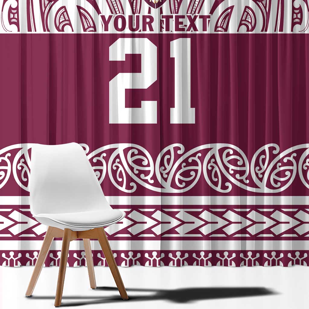 Queensland Maori Nga Hau E Wha Custom Window Curtain Polynesian Maori Tribal Pattern LT9 - Polynesian Pride