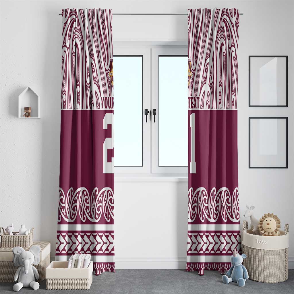 Queensland Maori Nga Hau E Wha Custom Window Curtain Polynesian Maori Tribal Pattern LT9 - Polynesian Pride