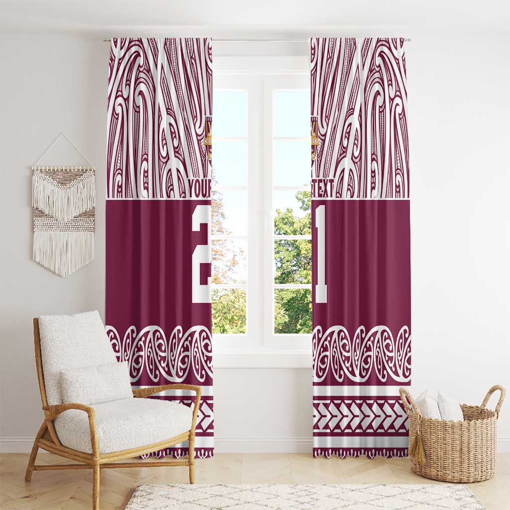 Queensland Maori Nga Hau E Wha Custom Window Curtain Polynesian Maori Tribal Pattern LT9 - Polynesian Pride