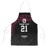 Queensland Papua New Guinea Custom Apron All Black Pacific PNG Tribal Style - Polynesian Pride