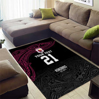 Queensland Papua New Guinea Custom Area Rug All Black Pacific PNG Tribal Style LT9 - Polynesian Pride