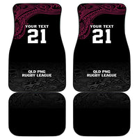 Queensland Papua New Guinea Custom Car Mats All Black Pacific PNG Tribal Style LT9 - Polynesian Pride