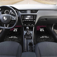 Queensland Papua New Guinea Custom Car Mats All Black Pacific PNG Tribal Style LT9 Set 2pcs - Front Black - Polynesian Pride