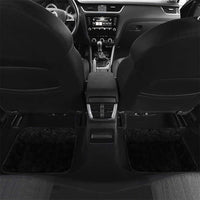 Queensland Papua New Guinea Custom Car Mats All Black Pacific PNG Tribal Style LT9 Set 2pcs - Back Black - Polynesian Pride