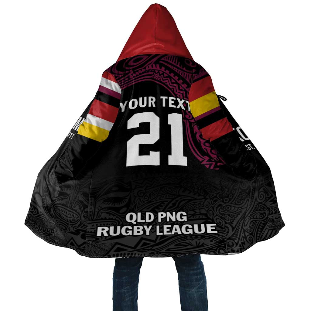 Queensland Papua New Guinea Custom Cloak All Black Pacific PNG Tribal Style - Polynesian Pride