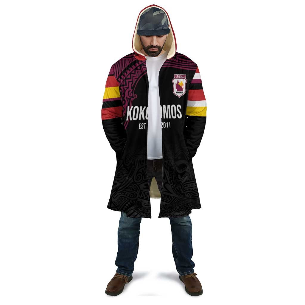 Queensland Papua New Guinea Custom Cloak All Black Pacific PNG Tribal Style - Polynesian Pride