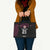 Queensland Papua New Guinea Custom Leather Bag All Black Pacific PNG Tribal Style - Polynesian Pride