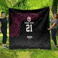 Queensland Papua New Guinea Custom Quilt All Black Pacific PNG Tribal Style