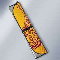 Queensland Papua New Guinea Custom Auto Sun Shade All Gold Pacific PNG Tribal Style - Polynesian Pride