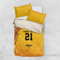 Queensland Papua New Guinea Custom Bedding Set All Gold Pacific PNG Tribal Style